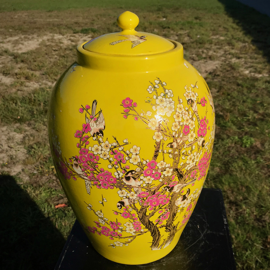 Madeliefje Algemeen Coöperatie Chinoise vaas geel bloemen - Seta Fiori