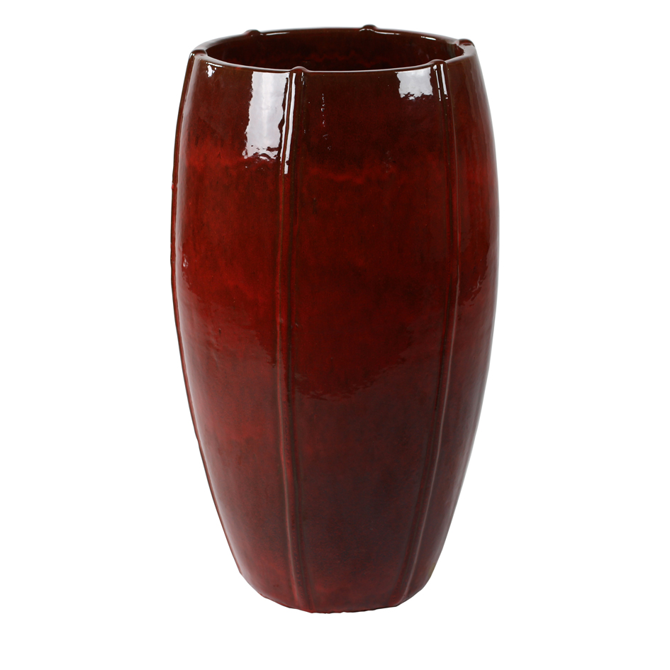 Pijl trommel liter Rode hoge plantenvaas - keramiek - 92cm - Seta Fiori
